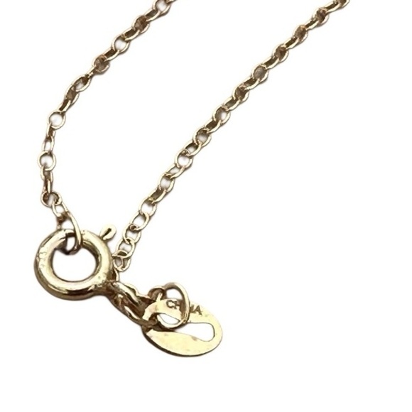 18KT Gold Plated Sterling Silver Crystal Concave Mom Rose Heart Pendant 4g - Picture 12 of 16